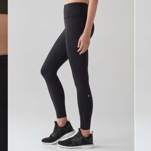 Lululemon Fast & Free 7/8 Tight II *Nulux 25" Black Leggings